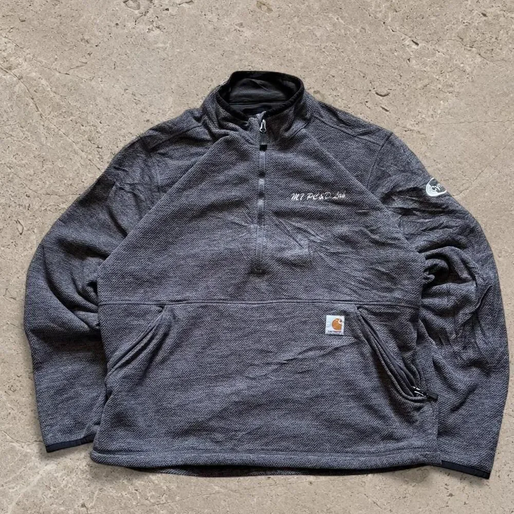 Mens Carhartt Quarter Zip Fleece Jacket SZ L
